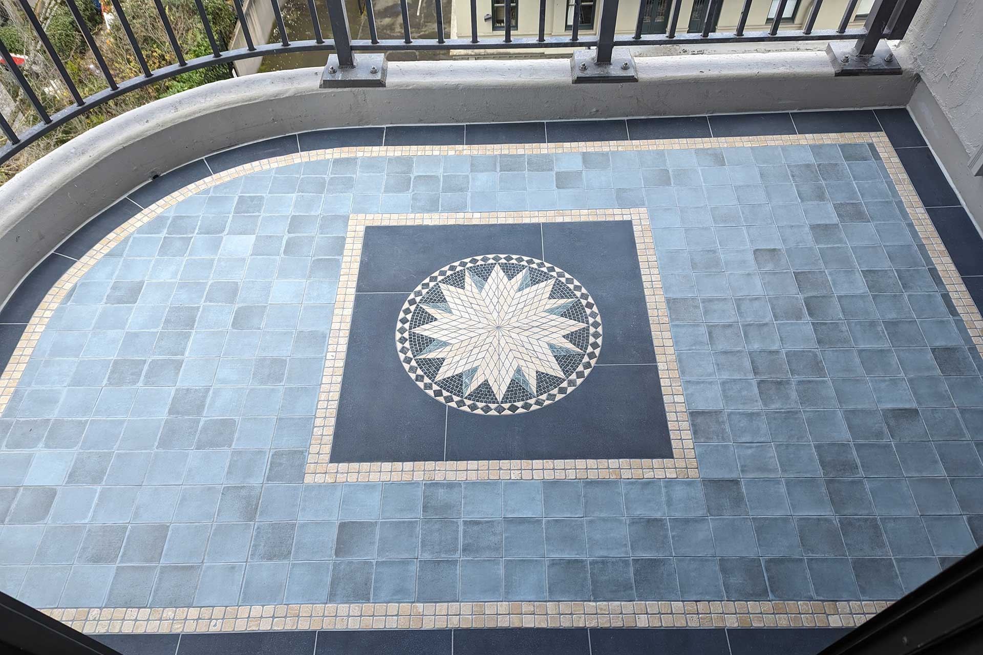 john w balcony tile after