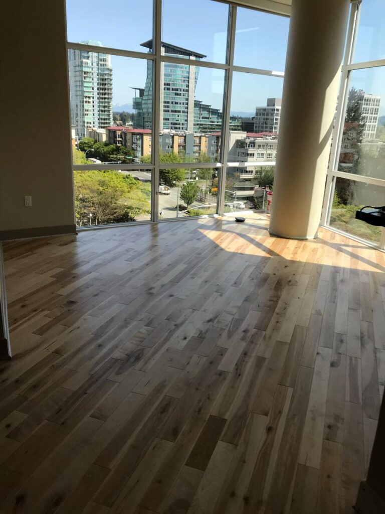 high rise hardwood after